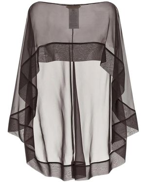 Alberta Ferretti Semi-Transparent Hood Scarf - Grey