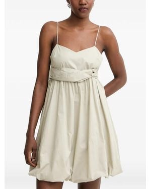 ARMANI EXCHANGE Twist-Detail Bubble-Hem Mini Dress - Natural