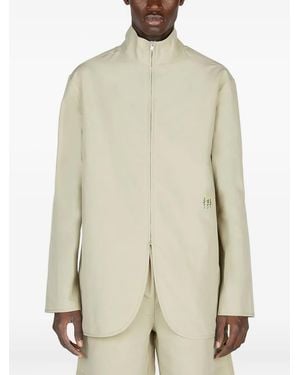 Diomene Bestickte Jacke Mit Stehkragen - Natur