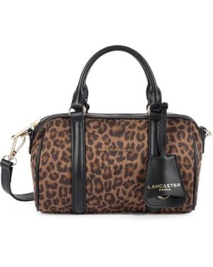 Lancaster Leopard-Print Logo-Detail Shoulder Bag - Brown
