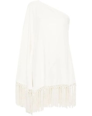 Taller Marmo Piccolo Arno Fringed Short Dress - White