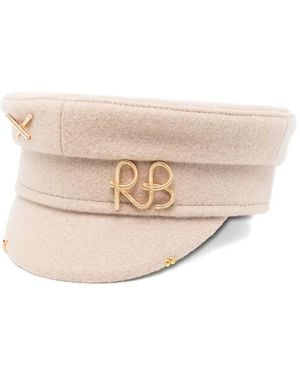 Ruslan Baginskiy Gold-logo Cross-detail Hat - ナチュラル