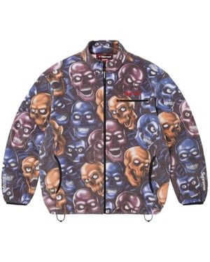 Supreme X Marmot Skull-Print Jacket - Blue