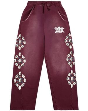 Barriers Cowrie Shell Track Trousers - Red
