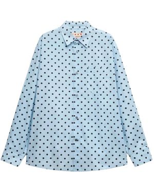 Marni Katoenen Overhemd - Blauw
