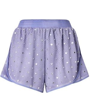Pinko Sequin-Embellished Shorts - Purple