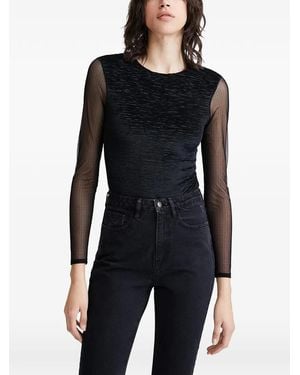 Desigual Open-Back Textured Top - Black