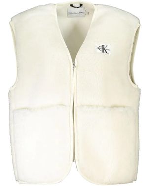 Calvin Klein Zip Up Gilet - Natural