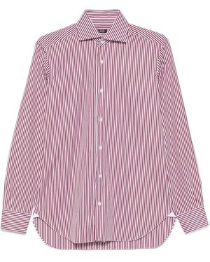 Barba Napoli Gestreiftes Hemd - Pink