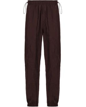 Ferragamo Crinkled Track Trousers - Brown