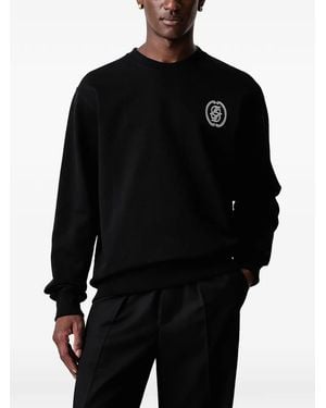 Drole de Monsieur Logo-Embroidered Sweatshirt - Black