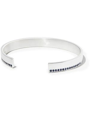 Le Gramme 20G Sapphire Ribbon Cuff - Metallic