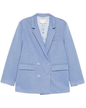 Circus Hotel Double-Breasted Blazer - Blue