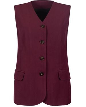 SELECTED Single-Breasted Waistcoat - Purple