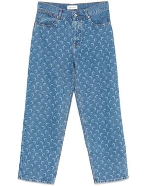 Marine Serre Moon Laser Jeans - Blau