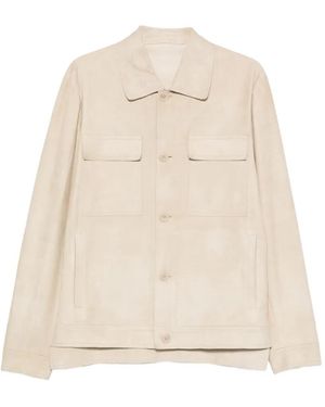 Salvatore Santoro Suede Shirt - Natural