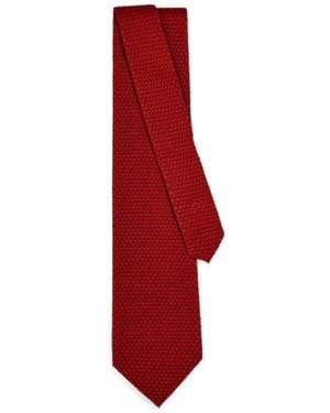 Ferragamo Krawatte Aus Seide Und Kaschmir - Rot