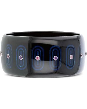 Mark Davis 18K Amethyst Bakelite Bangle - Blue