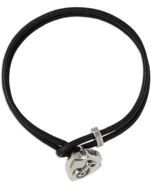 Burberry B Shield Leren Armband - Zwart