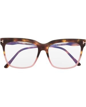 Tom Ford ウェリントン眼鏡フレーム - ブラウン
