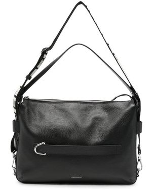 Coccinelle Gretel Ribbon Logo-Detail Shoulder Bag - Black