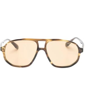 Emporio Armani Geometric Frame Sunglasses - Natural