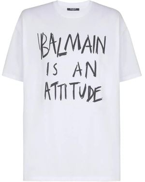 Balmain Printed T-Shirt - White