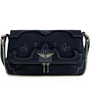 Zadig & Voltaire Rock Denim Clutch - Blue