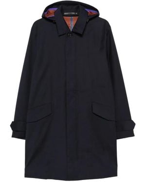 Paul Smith Travel Hooded Coat - Blue