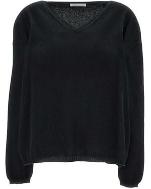 #MSM Maglione Con Scollo A V - Nero