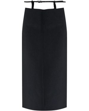 The Attico Skirt With Belt - Black