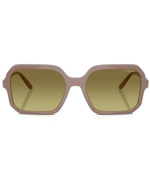 Vogue Geometric-Frame Sunglasses - Green