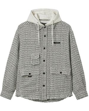 Musium Div. Tweed-Effect Hooded Jacket - Gray