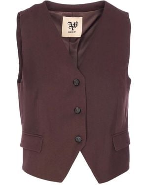 Aniye By V-neck Waistcoat - パープル