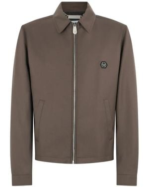 Philipp Plein Zipped Blouson - Brown