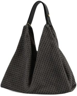 Gherardini Bolso De Hombro Amazzonia De Ante Con Monograma - Negro