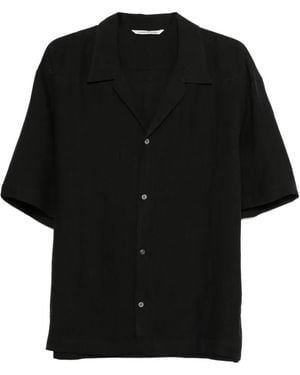 A Kind Of Guise Short-Sleeve Linen Shirt - Black