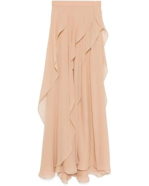 Elie Saab Gonna Lunga Asimmetrica - Neutro