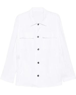 Michael Coal James Button-Fastening Pocket Overshirt - White