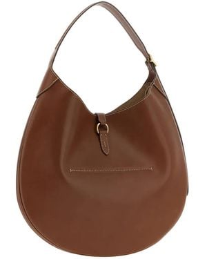 Polo Ralph Lauren Polo Id Leather Shoulder Bag - Brown