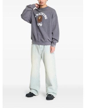 A Bathing Ape Crew-Neck Sweatshirt - Blue