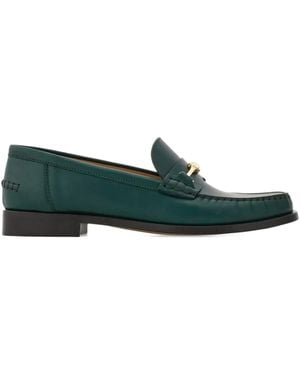 Ferragamo Leather Loafers - Green