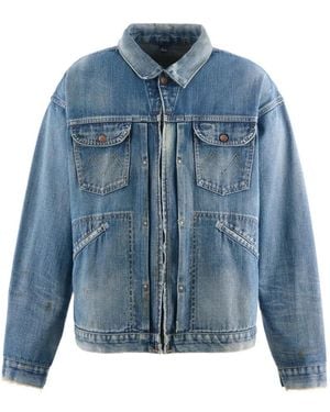 SAINT Mxxxxxx Elasticated Denim Jacket - Blue