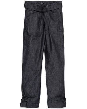 Mugler Belted Jeans - Gray