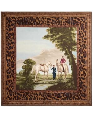 Ralph Lauren Foulard Con Stampa - Marrone