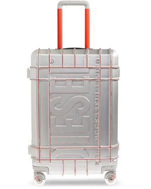 DIESEL Trolley Con Logo Goffrato - Grigio