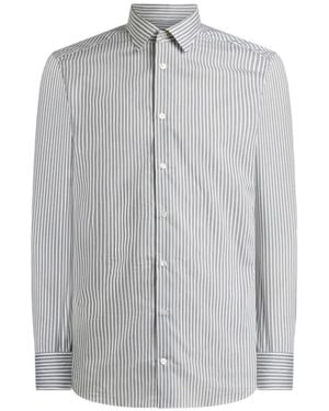 Etro Striped Cotton Shirt - Gray