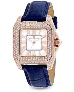 Christian Van Sant Radieuse Armbanduhr Mit Kristallen 29Mm - Blau
