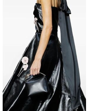 Erdem Mini Bloom Flower-Handle Tote Bag - Black