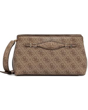 Guess Sac À Bandoulière À Design Patchwork - Marron